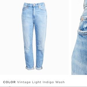 High Rise Slim Pocket Boyfriend Jeans